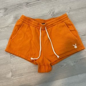 orange playboy shorts